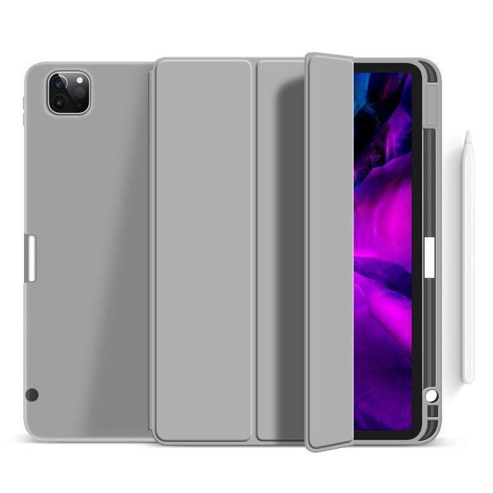 eSTUFF Estuche para lápiz MIAMI para iPad Pro 12.9 2022/2021 - Cuero PU gris/transparente 0 eSTUFF Estuche para lápiz MIAMI para iPad Pro 12.9 2022/2021 - Cuero PU gris/transparente 0