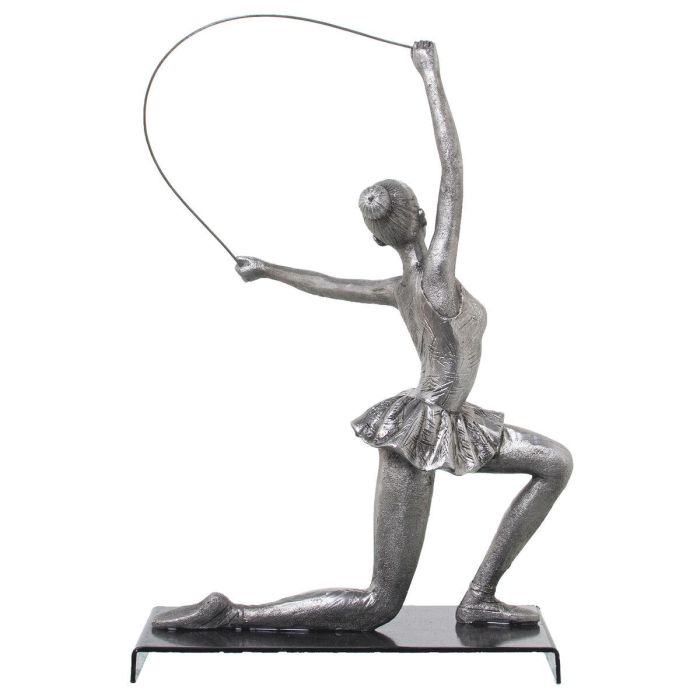 Figura Decorativa Alexandra House Living Plateado Plástico Gimnasta 13 x 19 x 27 cm 2