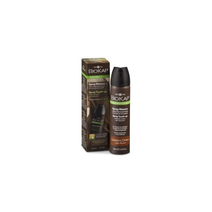 BIOKAP Spray Touch-Up para Cubrir Raíces Castaño Claro 75 ml