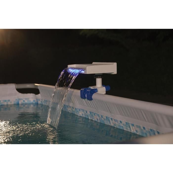 Bestway BES6941607347010 Fuente Cascada para Piscinas Elevadas con Iluminación LED 2