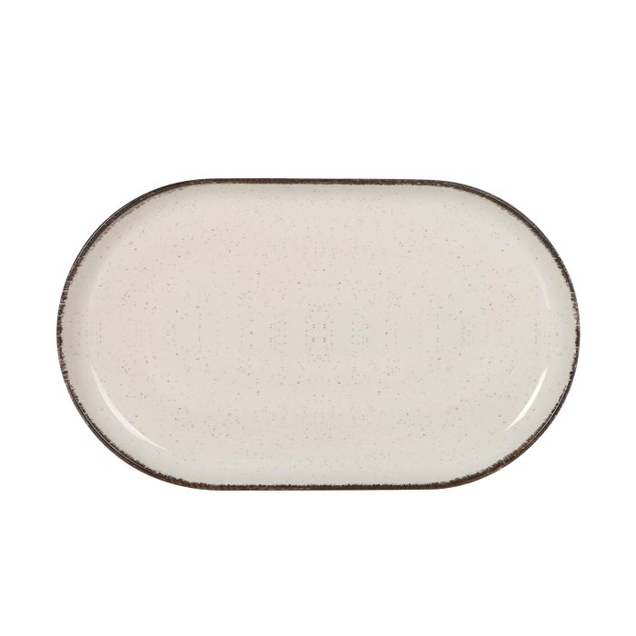 La Mediterranea Fuente Oval "Anllo" Nordic Brillo 25 x 15 x 2.2 cm (18 Unidades) 1