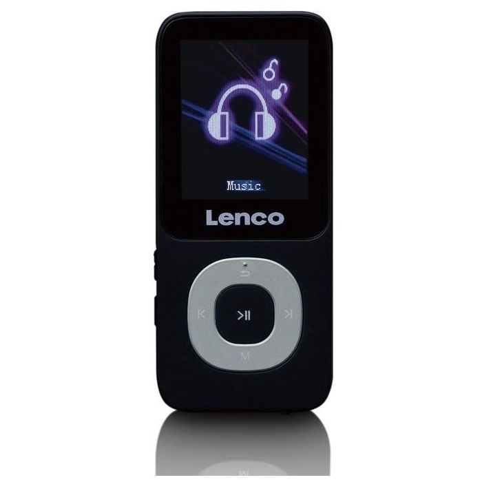 Lenco Xemio-659GY Reproductor MP3 4GB con Pantalla LCD 1.8", Auriculares Incluidos, Negro/Gris