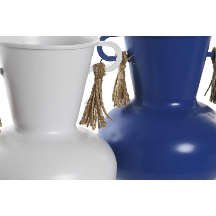 Jarron Atlantico DKD Home Decor Blanco Azul Marino 12 x 16 x 12 cm (2 Unidades) 2 Jarron Atlantico DKD Home Decor Blanco Azul Marino 12 x 16 x 12 cm (2 Unidades) 2