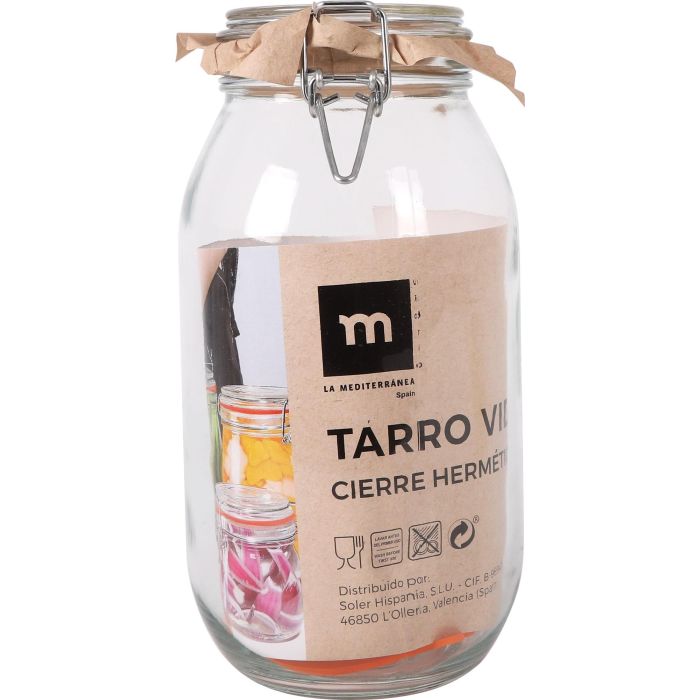 La Mediterranea Tarro Hermético de Vidrio con Cierre Clip, 2000 ml (6 Unidades) 8