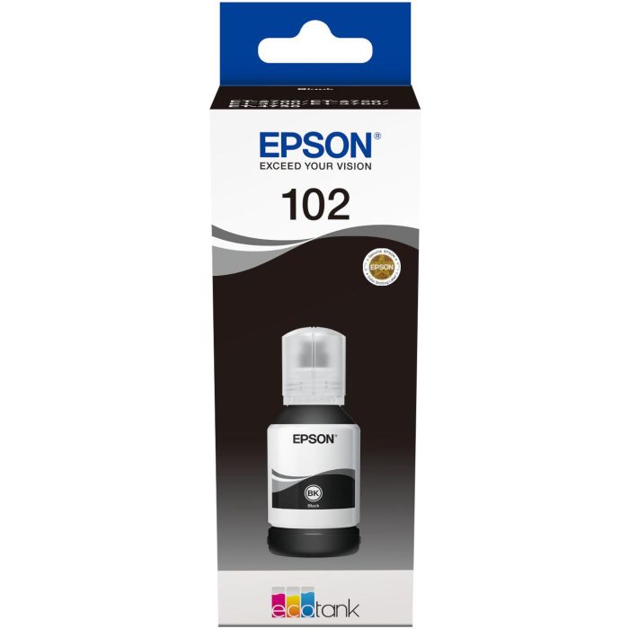 Epson Tinta Ecotank Botella Negro 102 para Et-2700, 2750, 3700, 3750, 4750 0 Epson Tinta Ecotank Botella Negro 102 para Et-2700, 2750, 3700, 3750, 4750 0
