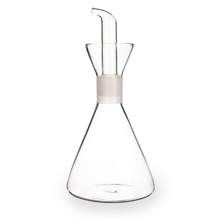Quid Aceitera de Vidrio Modelo Sabores Transparente 0,5 L - 1 Pieza, Acabado Liso, Apta Lavavajillas