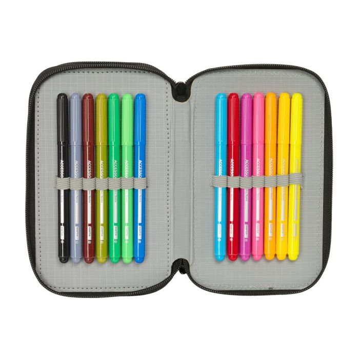 Plumier Triple Minecraft Tnt Multicolor 12,5 x 19,5 x 5,5 cm 37 Piezas