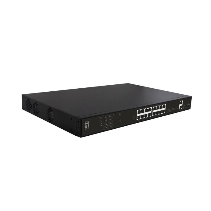 Level One GEP-2021 Switch gestionable 16 puertos Gigabit Ethernet PoE+ 270W con 2 GE, 2 GSFP, 19" rack