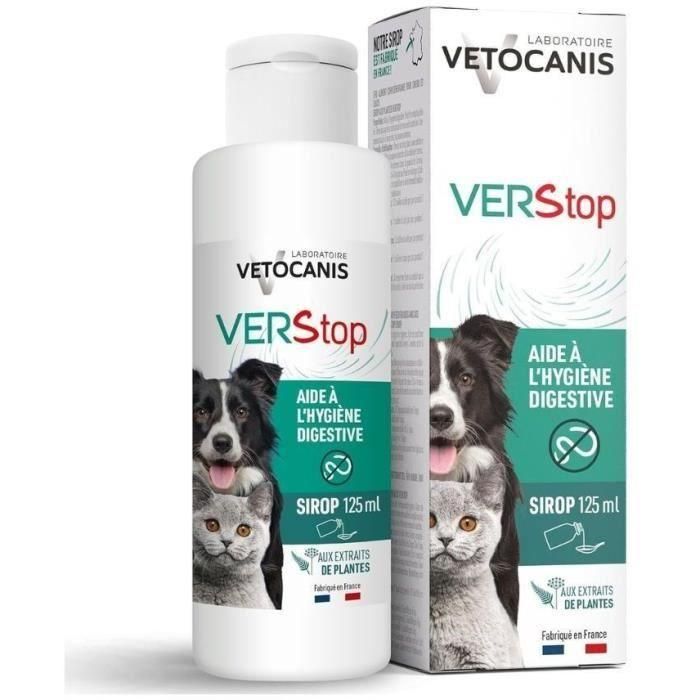 VETOCANIS Jarabe contra gusanos - 125 ml - Para perros y gatos VETOCANIS Jarabe contra gusanos - 125 ml - Para perros y gatos