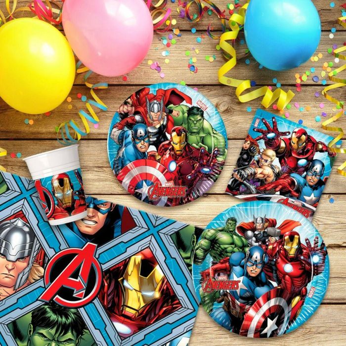 Set Artículos de Fiesta The Avengers 66 Piezas 3 Set Artículos de Fiesta The Avengers 66 Piezas 3