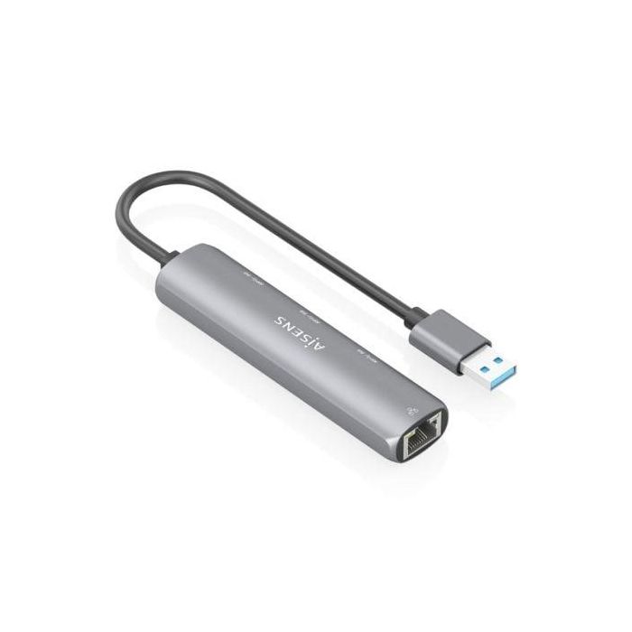 Hub USB Aisens ASUC-4P034-GR/ 3xUSB/ 1xRJ45/ Gris 1
