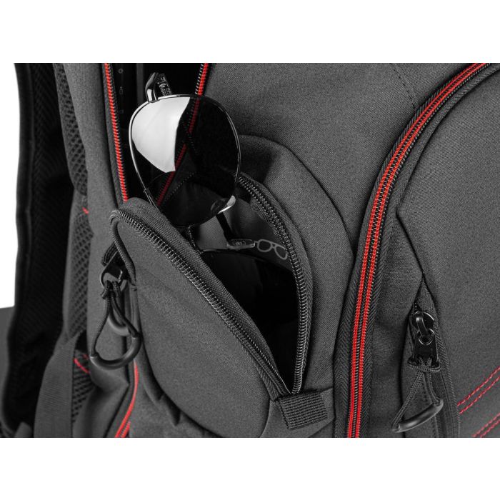 GENESIS Pallad 550 Mochila para Gaming 43,9 cm (17.3") Negro, Rojo con Compartimento para Portátil y Accesorios 9