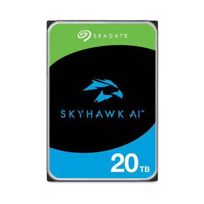 Seagate 20 TB 3.5" SATA III 32 AI Channels SkyHawk AI, para NVRs con Inteligencia Artificial, 550 TB/año
