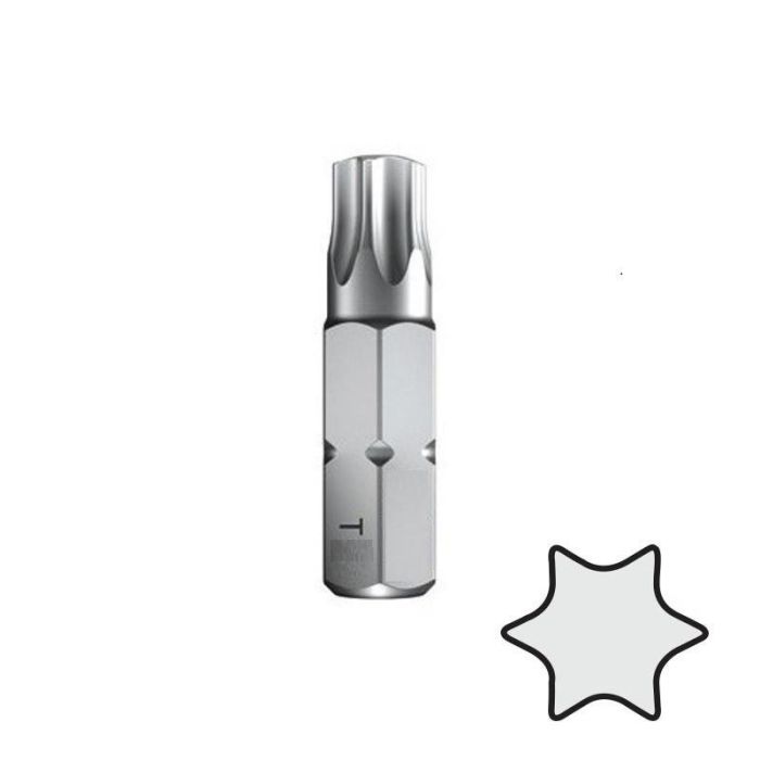 Wiha Punta para atornillar Torx 25mm Mango 1/4'' TX25