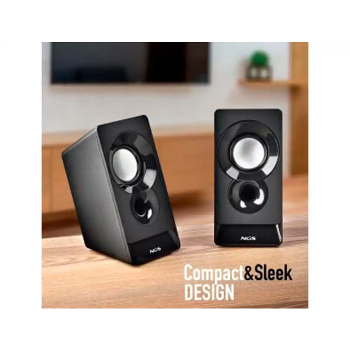 NGS SB210 Altavoces USB 2.0 para PC 12W, Jack 3.5mm, Negro 4