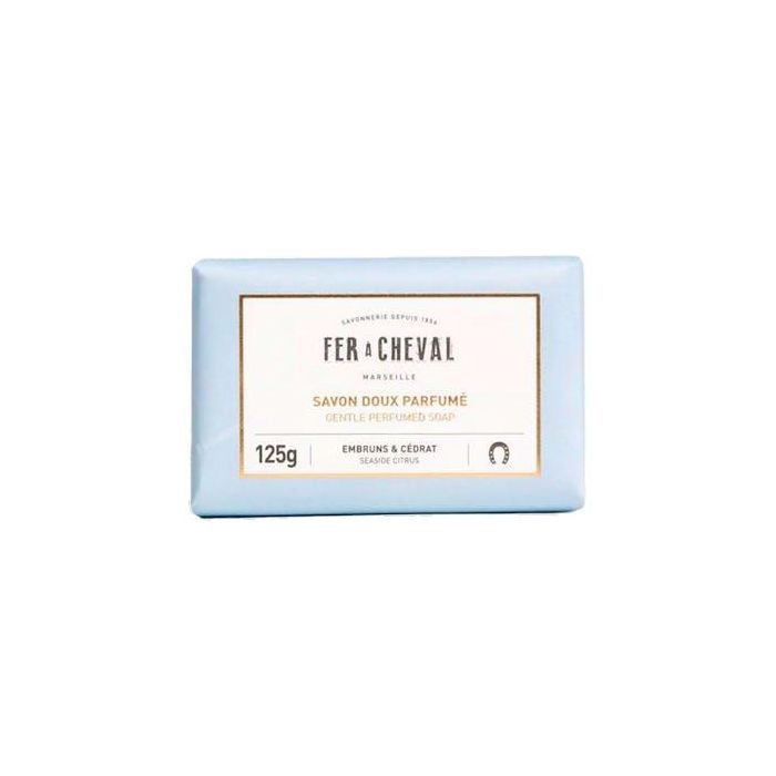 FER A CHEVAL Jabón Sólido Perfumado Rocio Marino Cítrico 125g. Con manteca de karité, aceites vegetales. Piel equilibrada e hidratada