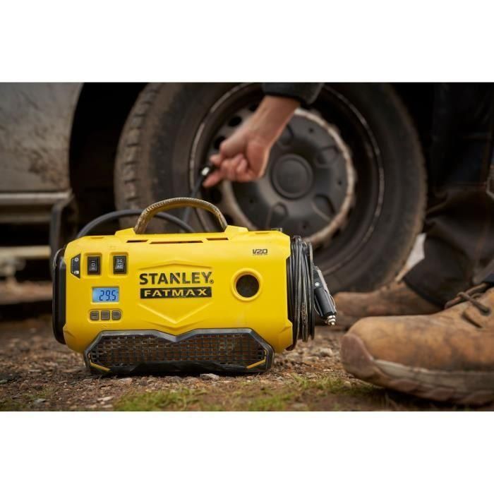 Compresor Inflador - STANLEY FATMAX V20 - SFMCE520B-QW - Litio 18V - 11 bares - Sin Batería 5 Compresor Inflador - STANLEY FATMAX V20 - SFMCE520B-QW - Litio 18V - 11 bares - Sin Batería 5