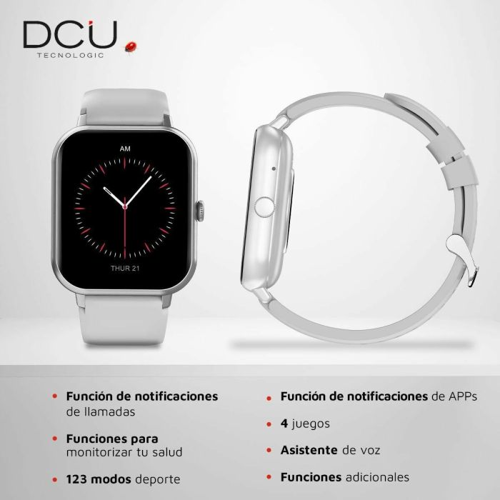 Smartwatch DCU CURVED GLASS PRO 1,83" Gris 1 Smartwatch DCU CURVED GLASS PRO 1,83" Gris 1