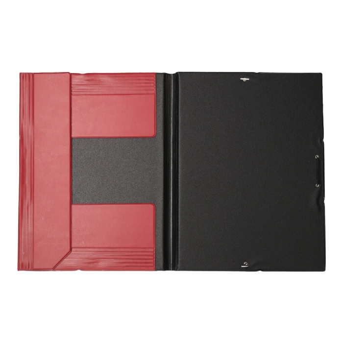 Liderpapel Carpeta Gomas Tres Solapas Plástico Folio Color Rojo 240 x 335 mm 3