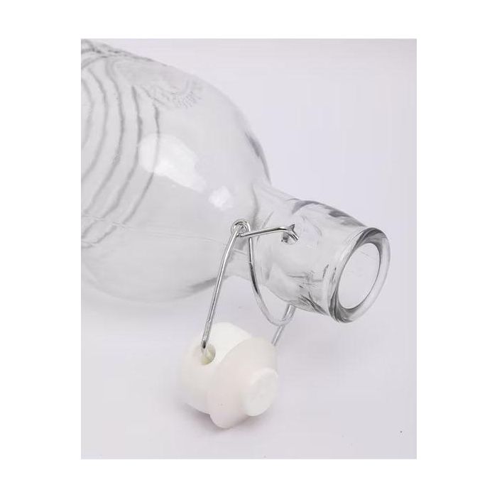 La Mediterran Botella Vidrio Clásica Boca Ancha 1.1L 30.4 x 9.2 x 9.1 cm 10