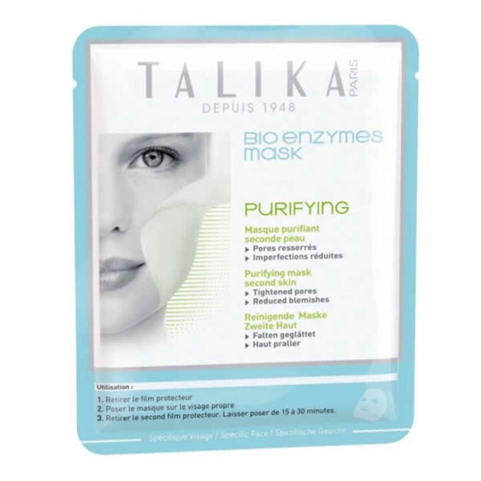 Talika Mascarilla Facial Limpiadora Purificante BIO ENZYMES Natural Bio-Celulosa Piel Mixta y Grasa 20g Talika Mascarilla Facial Limpiadora Purificante BIO ENZYMES Natural Bio-Celulosa Piel Mixta y Grasa 20g