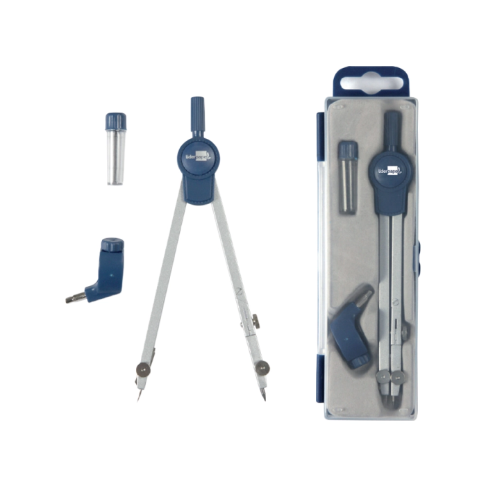 Liderpapel Compás Articulado con Adaptador Universal y Estuche de Minas 1