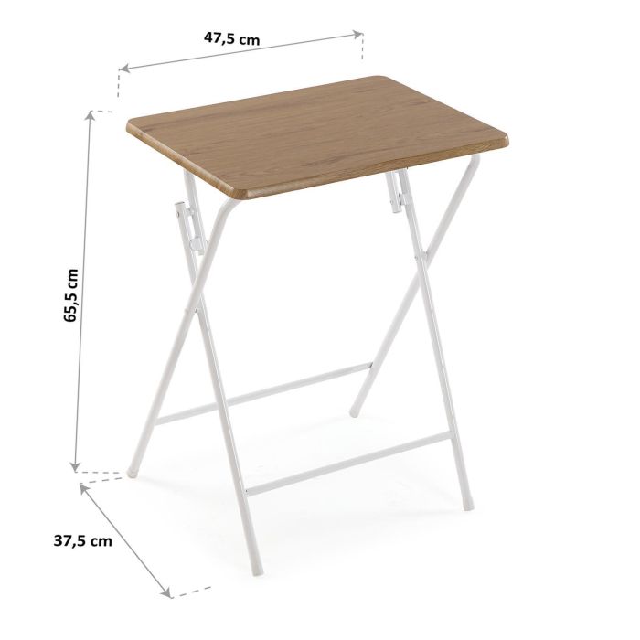 Mesa Plegable Versa 37.5x65.5x47.5 cm - Madera MDF y Metal 3 Mesa Plegable Versa 37.5x65.5x47.5 cm - Madera MDF y Metal 3