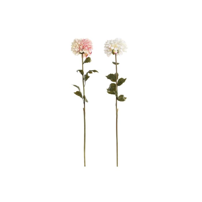 Flor  DKD Home Decor Blanco Rosa 10 x 57 x 10 cm (12 Unidades) 2
