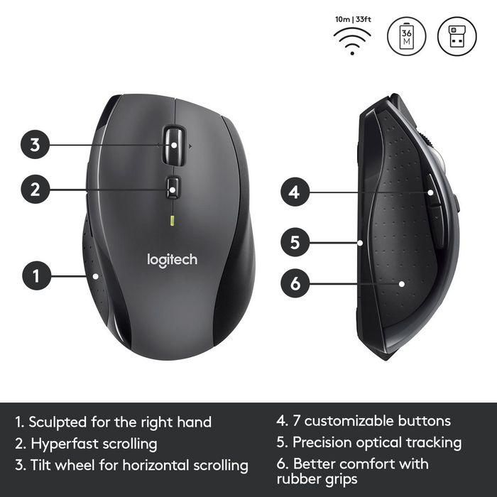 Logitech M705 Marathon Ratón Inalámbrico RF Wireless, Duración Batería Hasta 3 Años 12