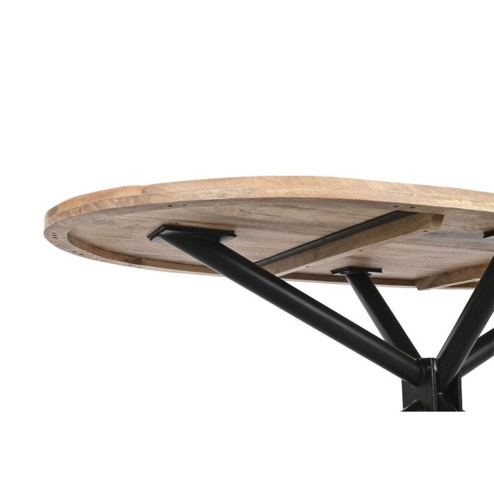 Mesa de Comedor DKD Home Decor Natural Negro Metal Madera de mango 200 x 100 x 76 cm 4