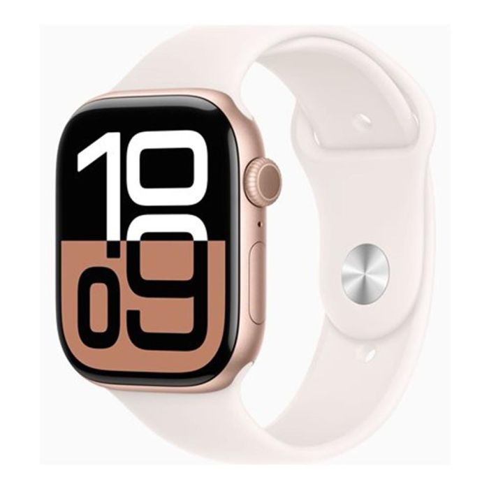Apple Watch Series 10 (GPS + Cellular) 46mm Oro Rosa Aluminio Pulsera Deportiva Rubor Ligero Fluoroelastómero 64GB M/L