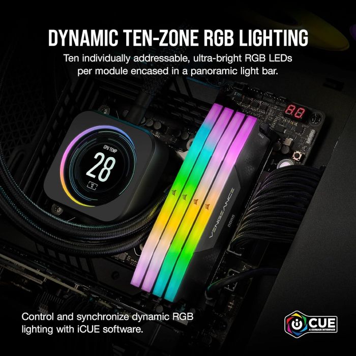 Corsair Vengeance RGB DDR5 32GB (2x16GB) 6000MHz CL30 AMD EXPO Intel XMP - CMH32GX5M2B6000Z30 1 Corsair Vengeance RGB DDR5 32GB (2x16GB) 6000MHz CL30 AMD EXPO Intel XMP - CMH32GX5M2B6000Z30 1
