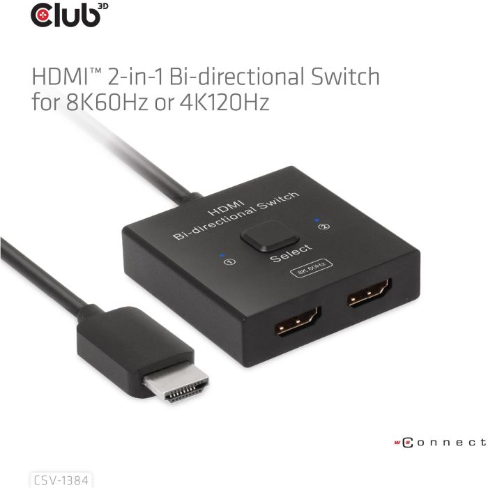 Club3D HDMI Switch Bidireccional 8K60Hz/4K120Hz UHD CSV-1384 4