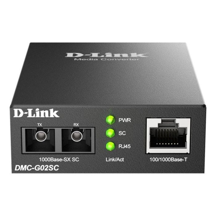 D-Link DMC-G02SC Convertidor de Medios Multimodo 100/1000Base-T a 1000Base-SX SC (550 m) D-Link DMC-G02SC Convertidor de Medios Multimodo 100/1000Base-T a 1000Base-SX SC (550 m)