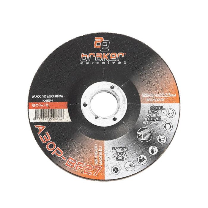 TYROLIT 125-6,4-22 A30P Disco Repasar Acero Braker