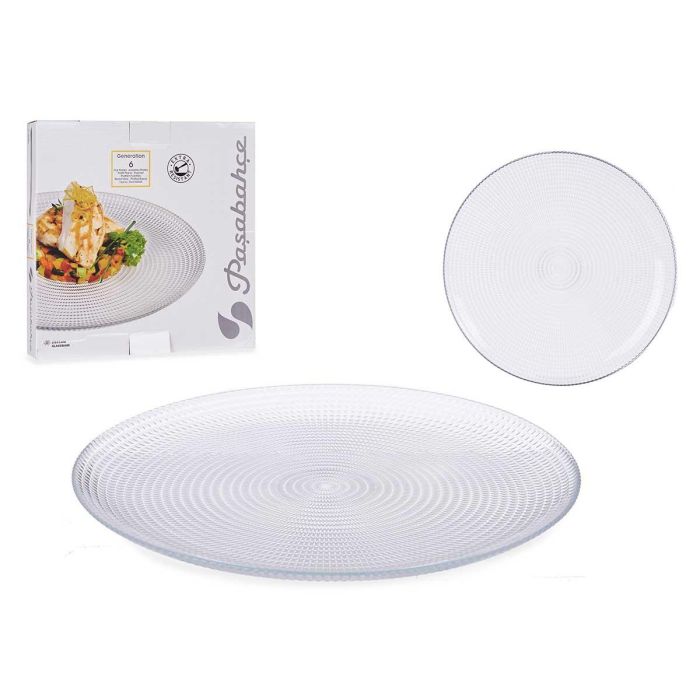 Set 6 Platos Llanos Generation 27 cm Pasabahce - Vidrio Transparente (4 Unidades) Set 6 Platos Llanos Generation 27 cm Pasabahce - Vidrio Transparente (4 Unidades)