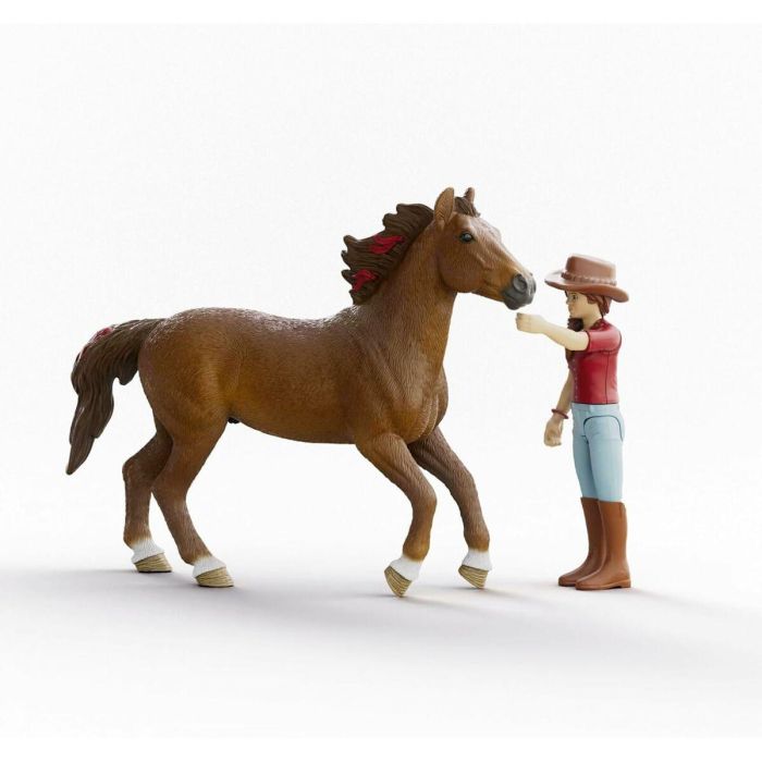 Schleich 42711 Figuras de Hannah y Cayenne Horse Club para niños y niñas a partir de 4 años 6