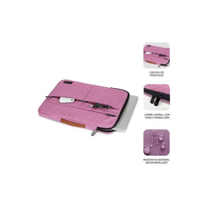 SUBBLIM Maletin Air Padding 360 Sleeve 15,6" Pink 2