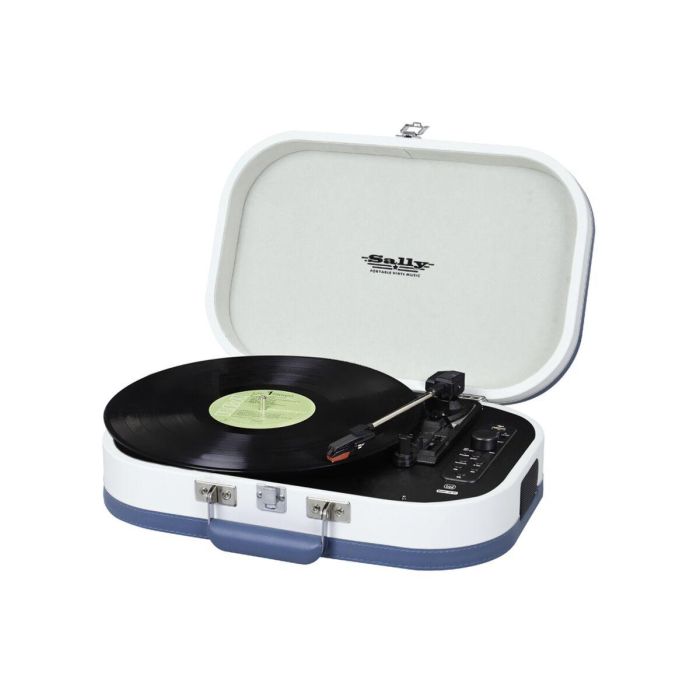 Trevi TT 1020 BT Tocadiscos Semiautomático de Tracción Directa con USB MP3, 2 Altavoces Integrados y 3 Velocidades (33/45/78 RPM) Azul/Blanco Trevi TT 1020 BT Tocadiscos Semiautomático de Tracción Directa con USB MP3, 2 Altavoces Integrados y 3 Velocidades (33/45/78 RPM) Azul/Blanco