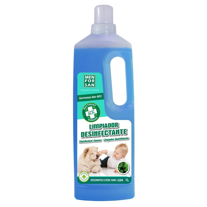 Men For San Bp2 Limpiador Desinfectante Virucida COVID-19 Bactericida Fungicida Levuricida Multisuperficie sin lejía Alto Brillo para Mascotas 1L
