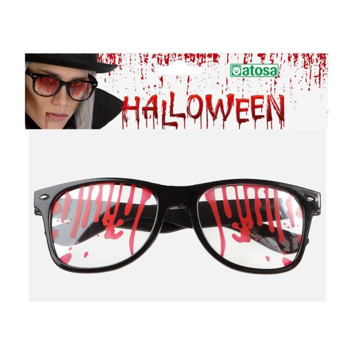 Gafas con cristales manchados de sangre para disfraz de vampiro, Halloween, accesorio terrorífico 1 Gafas con cristales manchados de sangre para disfraz de vampiro, Halloween, accesorio terrorífico 1
