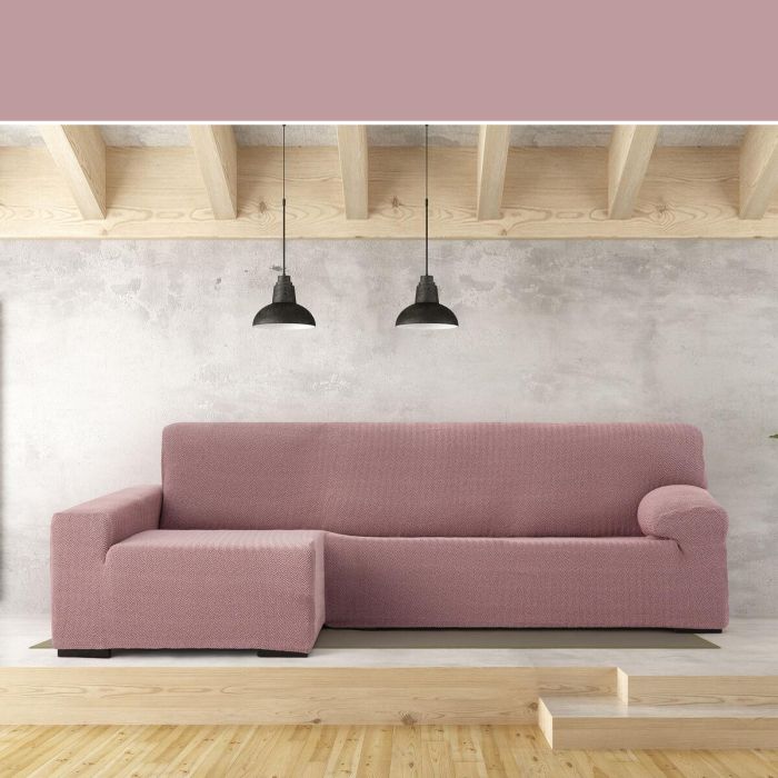 Funda para chaise longue de brazo largo izquierdo Eysa JAZ Rosa 180 x 120 x 360 cm 5