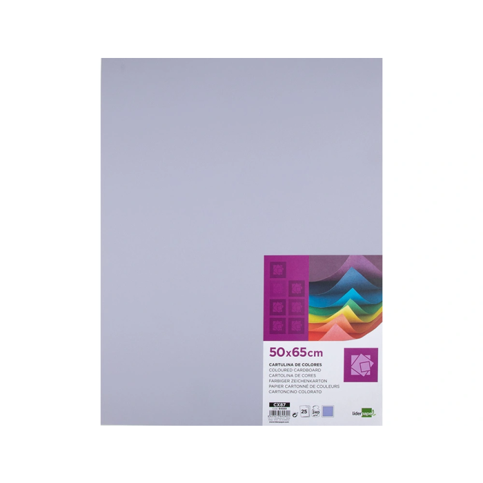 Liderpapel Cartulina 50x65 cm 240g/m2 Lila Paquete de 25 Hojas 1 Liderpapel Cartulina 50x65 cm 240g/m2 Lila Paquete de 25 Hojas 1