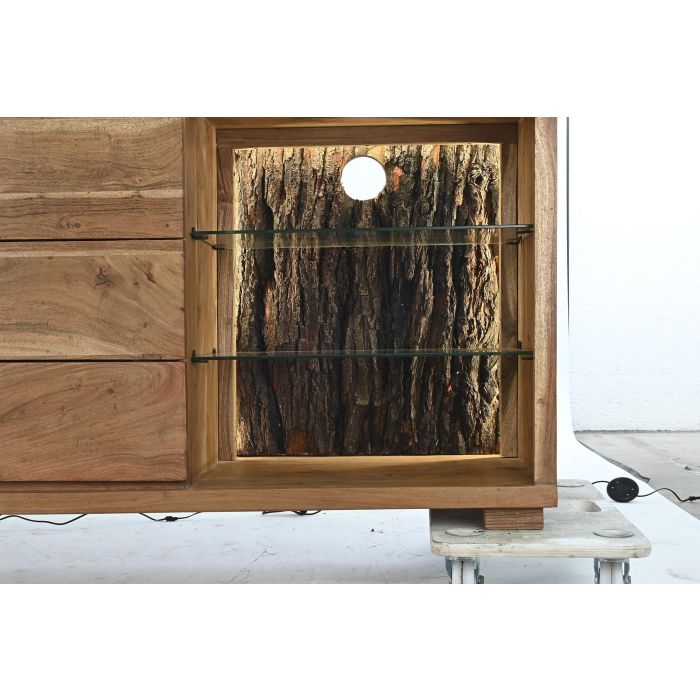 Mueble Tv Colonial DKD Home Decor Marron 40 x 63 x 200 cm 2 Mueble Tv Colonial DKD Home Decor Marron 40 x 63 x 200 cm 2