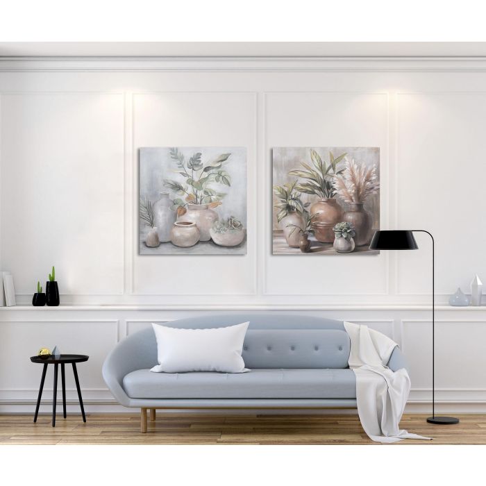 Cuadro Cottage DKD Home Decor Marron Gris 3.7 x 80 x 80 cm (2 Unidades) 7 Cuadro Cottage DKD Home Decor Marron Gris 3.7 x 80 x 80 cm (2 Unidades) 7
