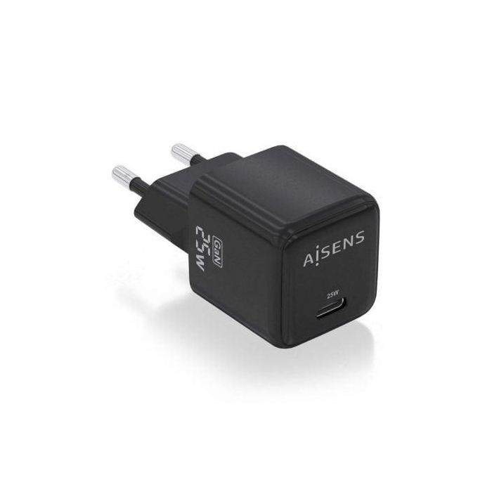 AISENS - CARGADOR GaN 25W, 1xUSB-C PD3.0 QC4.0, NEGRO 0 AISENS - CARGADOR GaN 25W, 1xUSB-C PD3.0 QC4.0, NEGRO 0