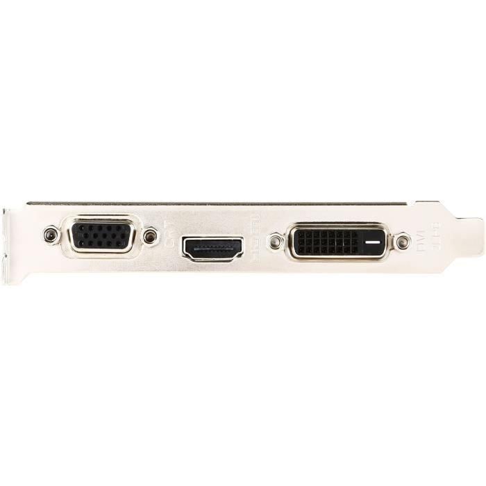 MSI Tarjeta Gráfica Nvidia GeForce GT 710 2GB DDR3 PCI Express 2.0 Interfaz 64-bit con Salidas HDMI, DL-DVI-D y D-Sub 5