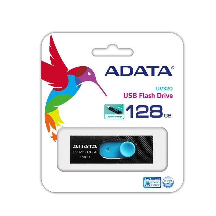 ADATA 128GB, USB 3.1, 7.9g, Black/Blue 2 ADATA 128GB, USB 3.1, 7.9g, Black/Blue 2