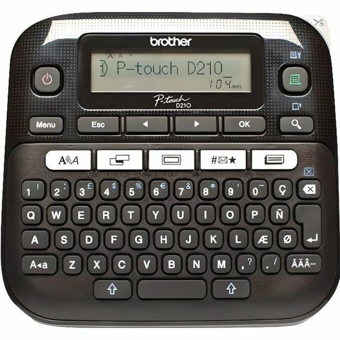 Brother PT-D210 Impresora Etiquetadora Portátil - Transferencia Térmica Monocromo, Cintas TZe 12mm, Teclado AZERTY, Corte Manual Brother PT-D210 Impresora Etiquetadora Portátil - Transferencia Térmica Monocromo, Cintas TZe 12mm, Teclado AZERTY, Corte Manual