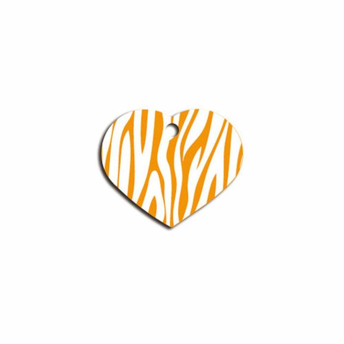 Placa identificativa para collar Imarc Heart Amarillo Naranja 1